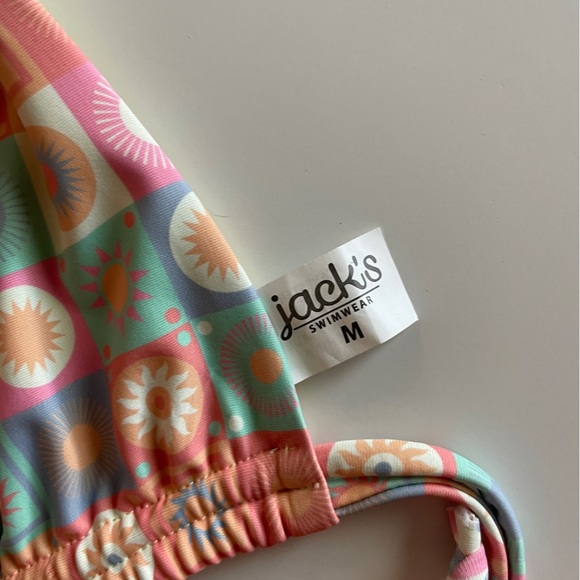 Jack’s Swim Bikini Top Pastel Checkered Suns - Picture 6 of 6